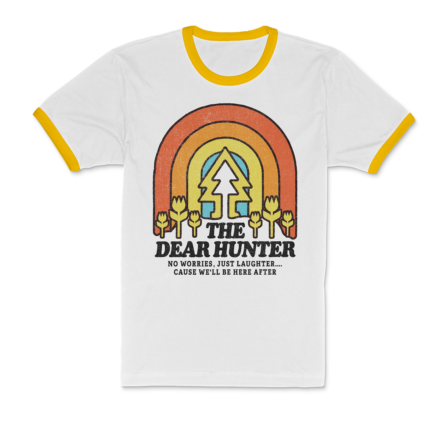 Just Laughter Ringer Tee (Yellow/White)
