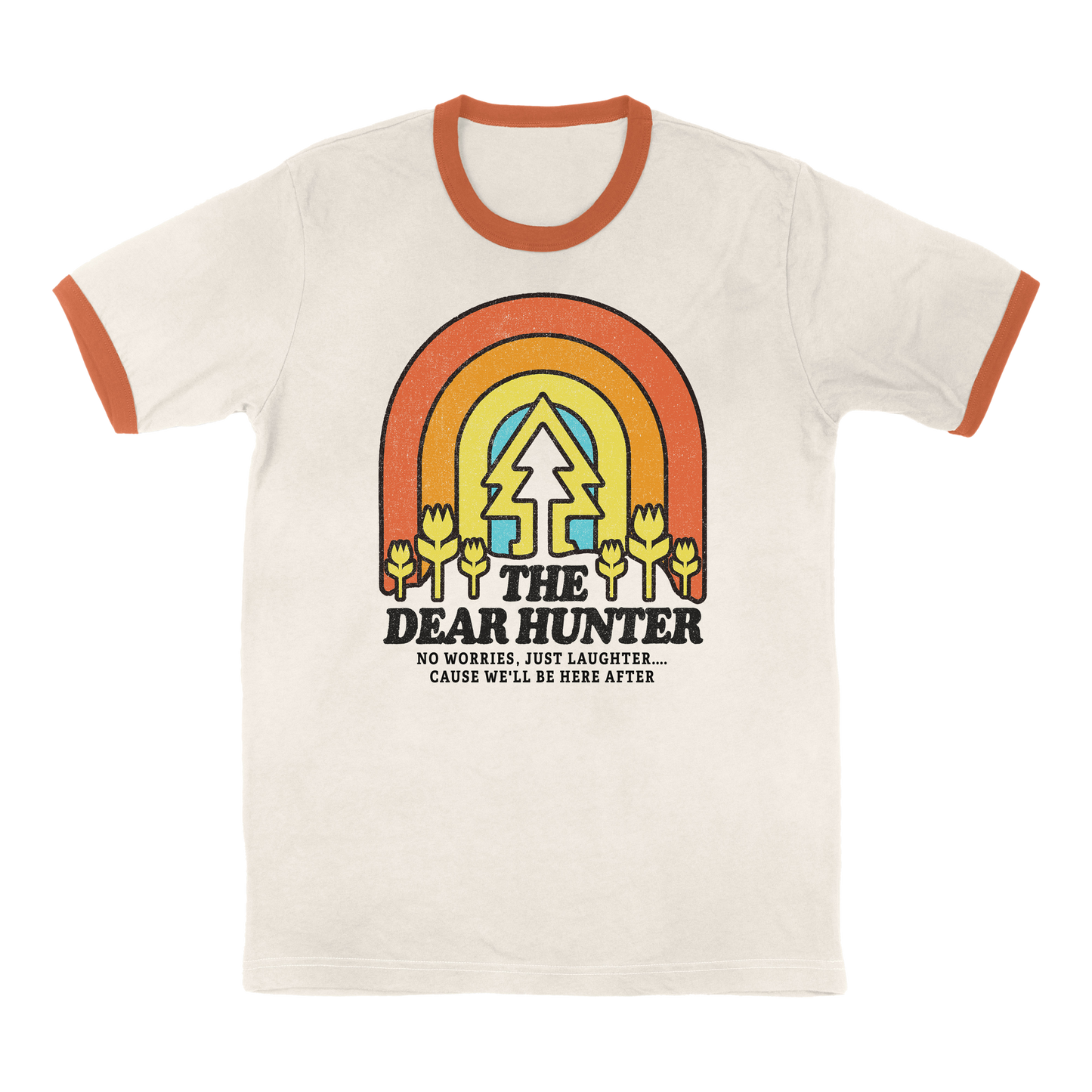 Just Laughter Ringer Tee (Orange/White)